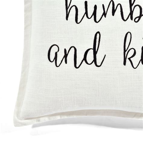 Humble and Kind Script Decorative Pillow Cover | Lush Decor | www ...