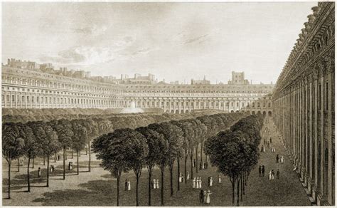 Paris. Palais Royal. French scenery in 1822.