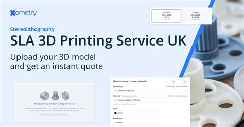 SLA 3D Printing Services UK | Free Delivery | Xometry UK