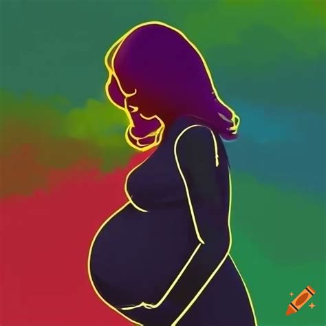 Silhouette of a pregnant woman