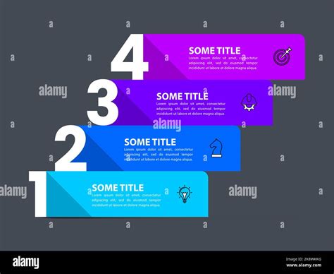 Infographic template with icons and 4 options or steps. Stairs. Can be ...