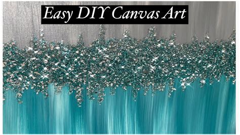 Glitter Paint Diy, Glitter Paint Canvas, Glitter Wall Art, Teal ...