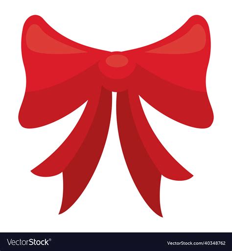 Christmas bow Royalty Free Vector Image - VectorStock