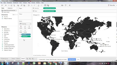 tableau tutorial- filled map - data visualization - YouTube