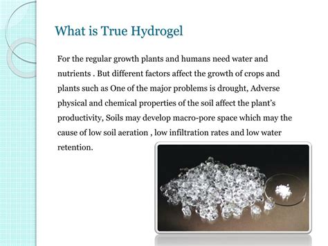 PPT - Advantages of True Hydrogel PowerPoint Presentation, free ...