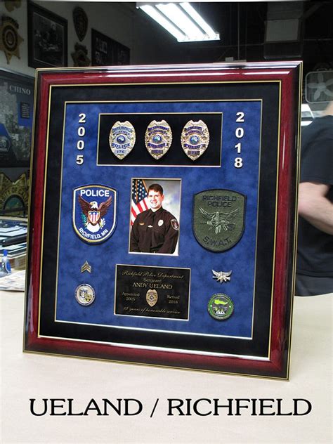 http://www.badgeframe.com/ | Police crafts, Shadow box, Shadow boxes