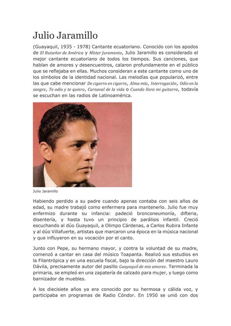 JULIO JARAMILLO by Myriam Auquilla - Issuu