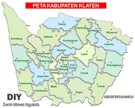 26 Nama Kecamatan di Klaten - Info Area