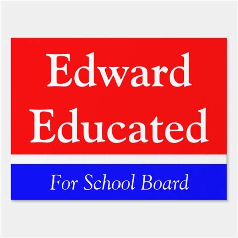 Running for school board yard sign | Zazzle