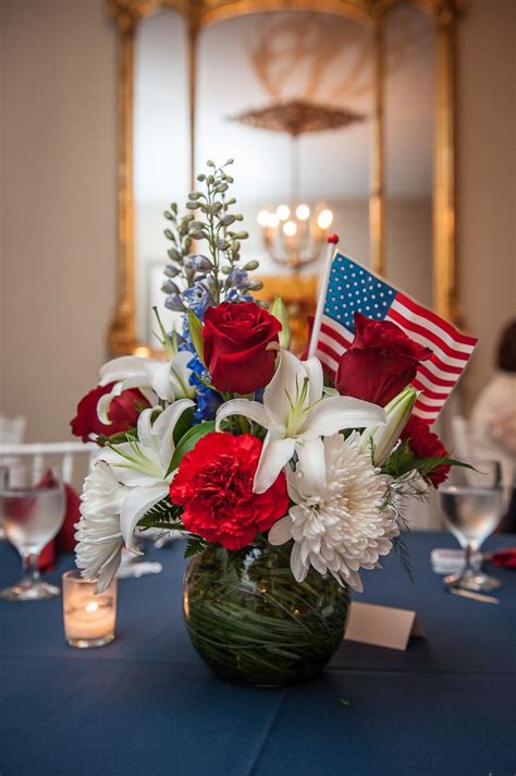 Elegant Veterans Day Wedding at Brecknock Hall | Patriotic wedding, Wedding centerpieces diy ...