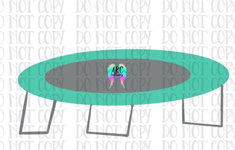 Trampoline Clipart, Trampoline Digital Design, Trampoline Sublimation ...