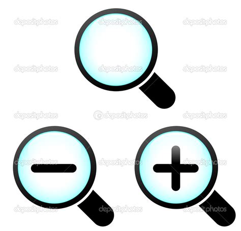 Vector zoom icons — Stock Vector © nickylarson #44927339