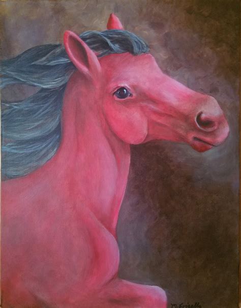 Wild Red Horse Original Acrylic Painting 14 X 18 - Etsy