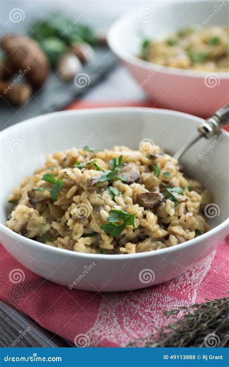 Shiitake Mushroom Risotto stock photo. Image of delicious - 49113888