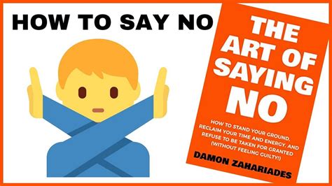 The Art of Saying “NO” | Book Learning | by Sourabh Garg | Apr, 2023 | Medium