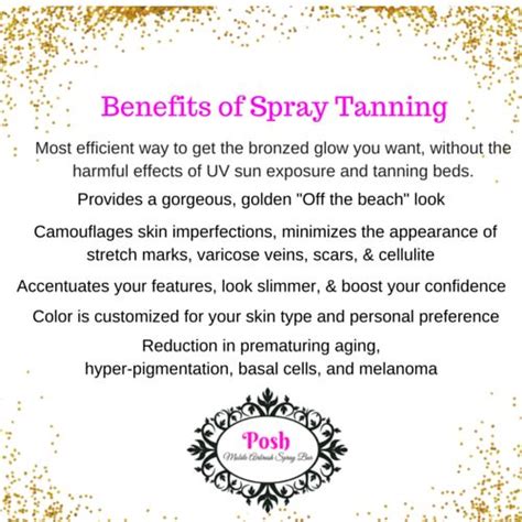 Just a few of the reaping benefits of spray tanning vs UV ray exposure ...