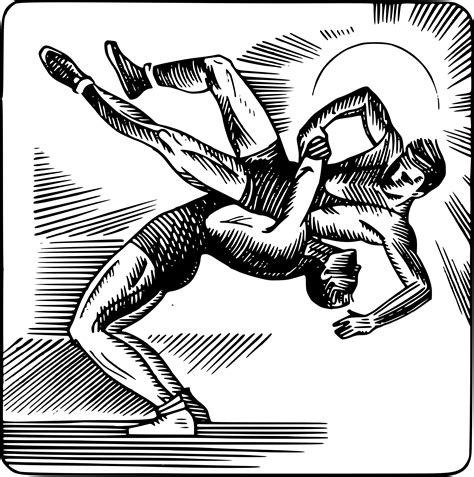 Wrestlers clipart black and white, Wrestlers black and white ...