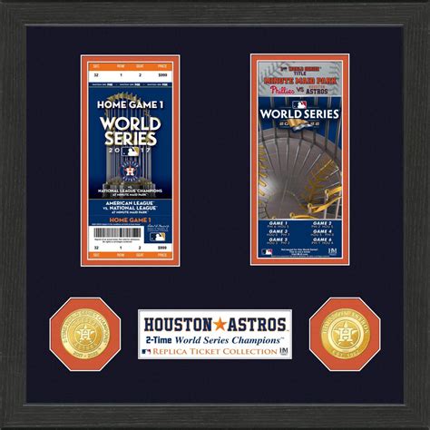 Officially Licensed Astros 2-Time WS Champs Coin & Ticket Collection ...