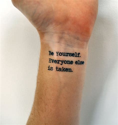 Individuality Quote Temporary Tattoo Oscar Wilde Be Yourself