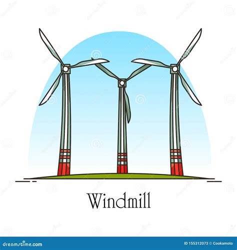 Animated Wind Turbine Cartoon