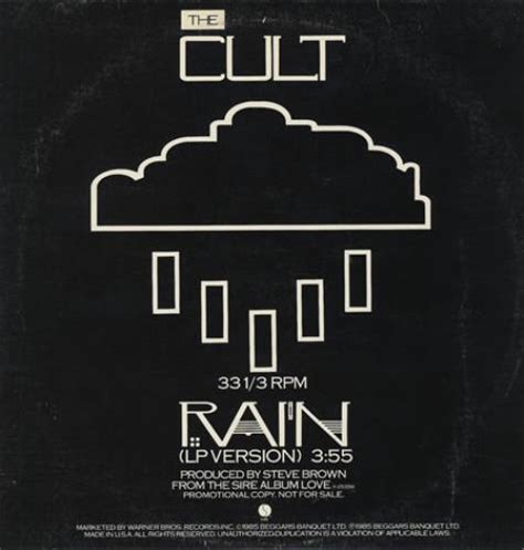 The Cult Rain US Promo 12" vinyl single (12 inch record / Maxi-single) (71648)