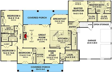 Four Bedroom Split-Bedroom House Plan - 51063MM | Architectural Designs - House Plans