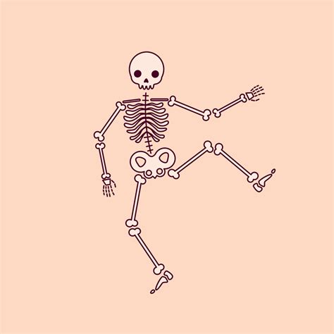 Drawing of a funny skeleton on a light background. 13186968 Vector Art at Vecteezy