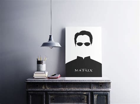 The Matrix Minimalist Poster Keanu Reeves Art Keanu Reeves | Etsy