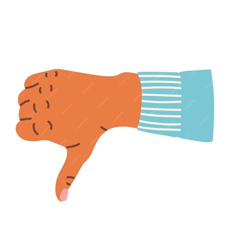 Premium Vector | Hand with thumb down dislike gesture bad feedback flat ...