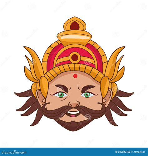 Ravana With Ten Head For Dussehra Vector Illustration | CartoonDealer.com #44457996