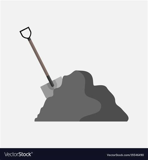 Stack of coal shovel industry mining graphic Vector Image