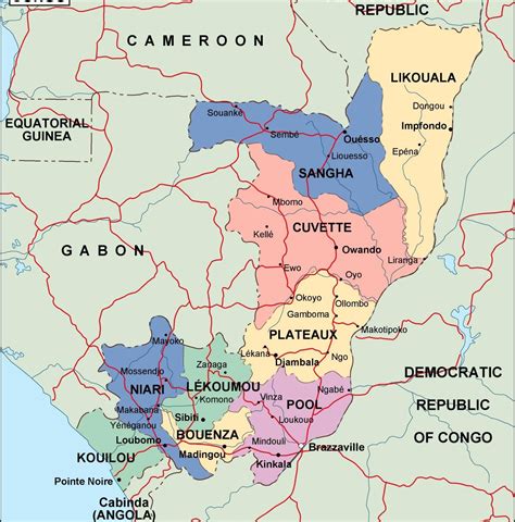 Congo Political Map