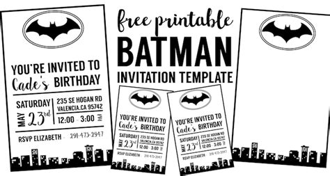 Free Batman Invitation Template - Paper Trail Design