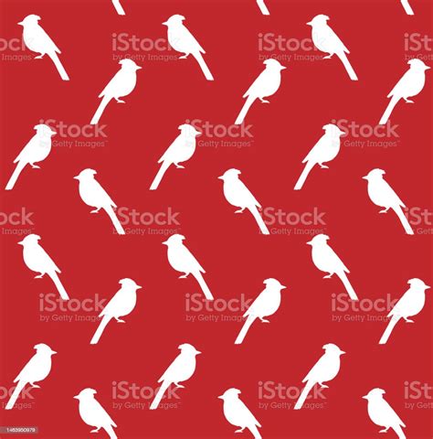 Vector Seamless Pattern Of Hand Drawn Doodle Sketch Blue Jay Bird ...