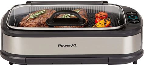 Customer Reviews: PowerXL Smokeless Grill Pro Countertop Indoor Electric Grill Silver PXLSG ...