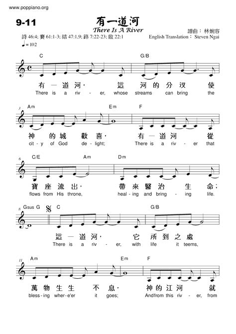 Hymn-There Is A River Sheet Music pdf, - Free Score Download ★