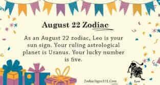 August 22 Zodiac is a Cusp Leo and Virgo, Birthdays and Horoscope ...