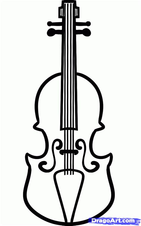 how to draw a violin for kids step 5 | Musical instruments drawing, Violin, Violin art