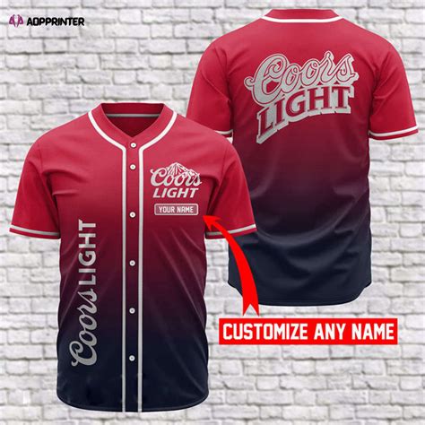 Custom Coors Light Baseball Jersey: Personalized Team Gear - Aopprinter