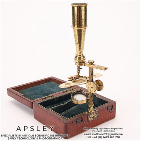 A Very Fine Cary-Type Pocket Microscope - Antique Brass Microscope -- Antique Price Guide ...