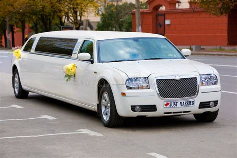 Wedding limousine stock image. Image of downtown, extended - 6983033