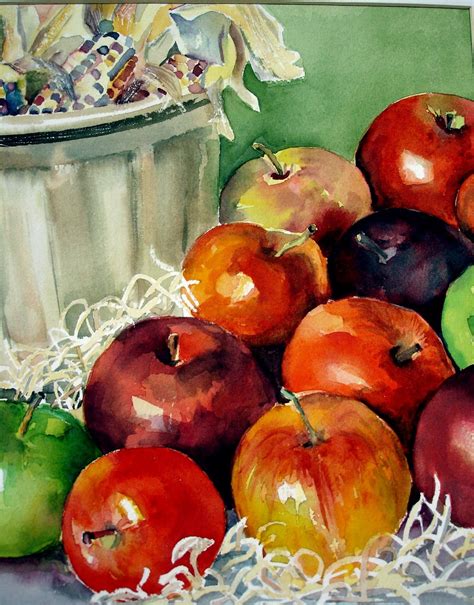 √ Watercolor Painting Fruit Still Life