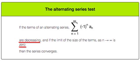 Alternating Series Test. It’s the test for Alternating series. | by ...