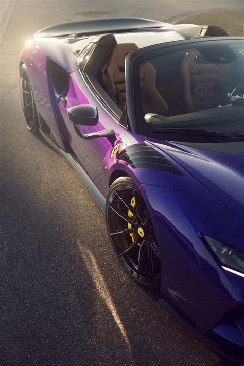 800hp Purple Ferrari F8 Spider Looks Mighty in N-Largo Widebody Kit - GTspirit