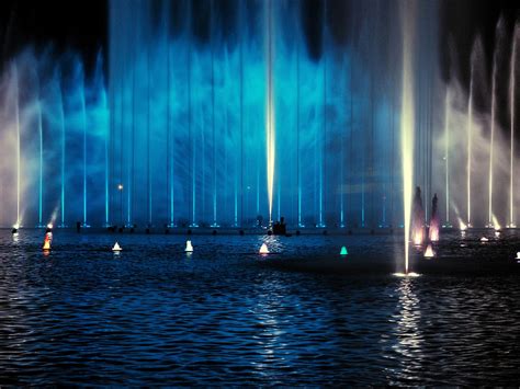 fountain night-The urban landscape photography Desktop Wallpapers ...