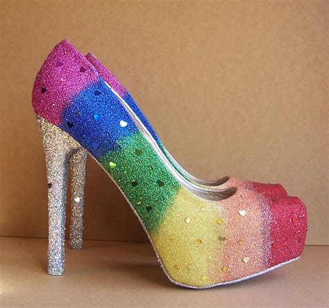 I'm a sucker for rainbows!! | Wedding high heels, Rainbow heels, Heels