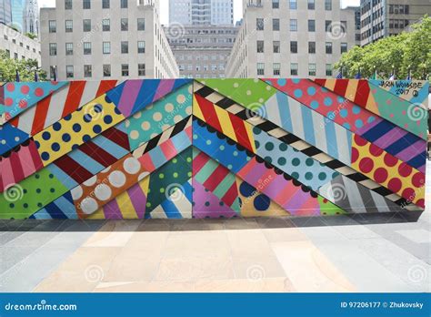 Mural Art At Rockefeller Plaza In Midtown Manhattan Mural Art At ...