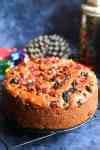 Eggless Rum Fruit Cake | Eggless Christmas Fruit Cake with Rum ...