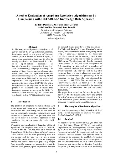 (PDF) Another Evaluation of Anaphora Resolution Algorithms and a ...