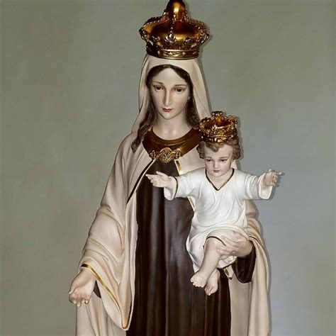 Our Lady of Mount Carmel Statue 60" Painted in Realistic Carmelite Color